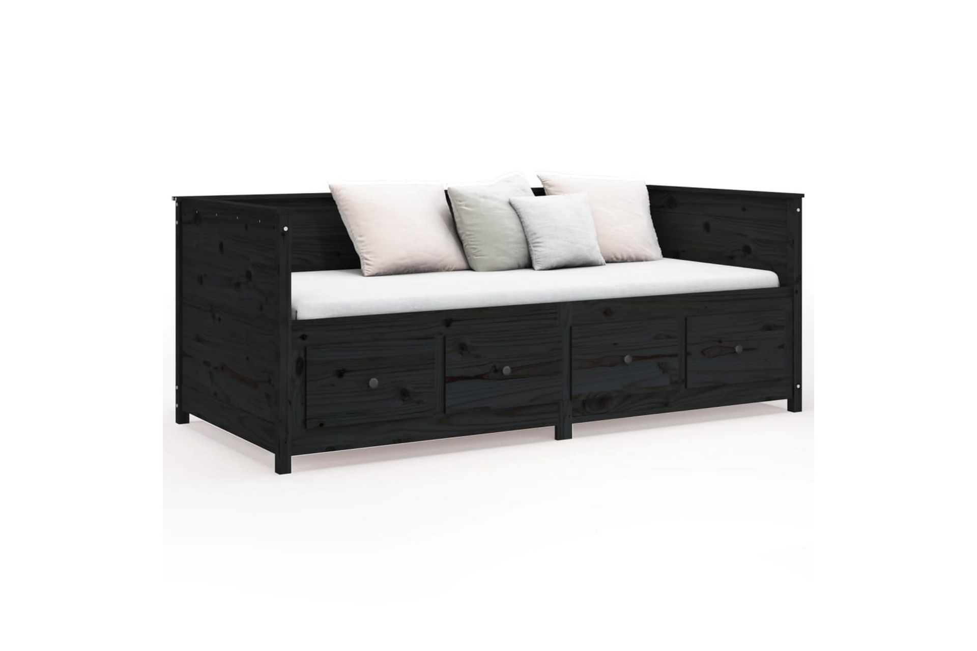 beBasic daybed 90x190 cm massivt fyrretræ sort - Sort - Møbler - Sofaer - Daybed