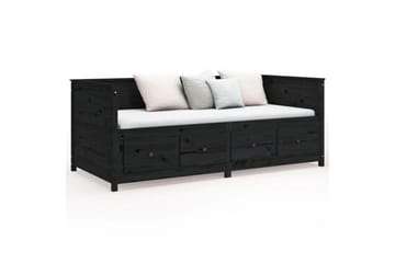 beBasic daybed 90x190 cm massivt fyrretræ sort - Sort - Møbler - Sofaer - Daybed