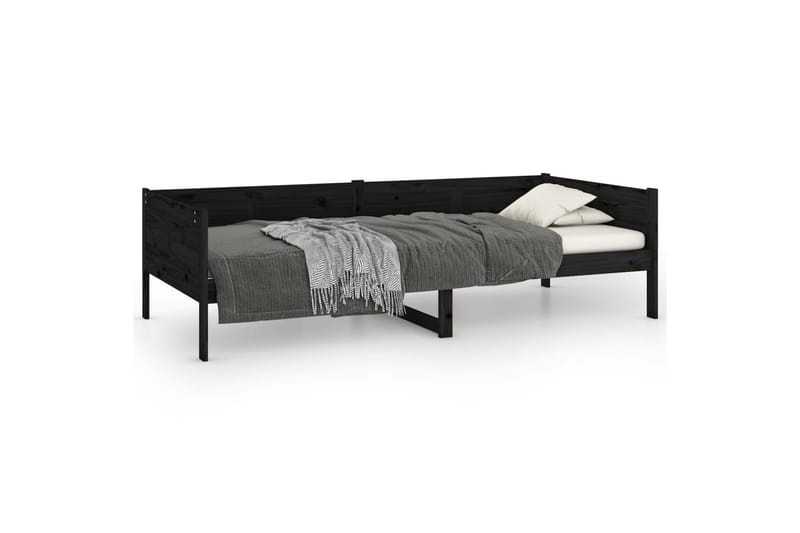 beBasic daybed 90x190 cm massivt fyrretræ sort - Sort - Daybed