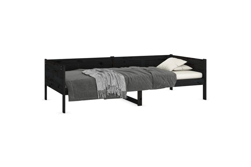 beBasic daybed 90x190 cm massivt fyrretræ sort - Sort - Daybed