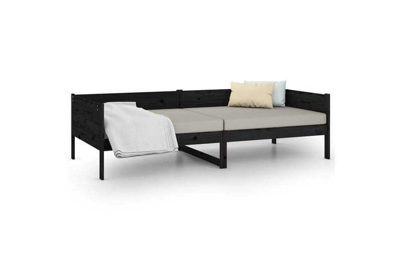 beBasic daybed 90x190 cm massivt fyrretræ sort - Sort - Daybed