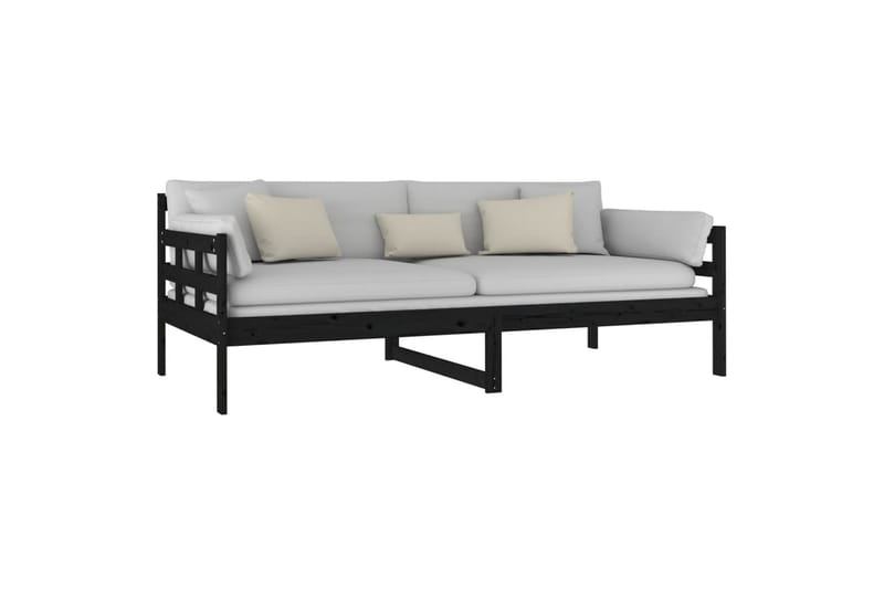 beBasic daybed 90x190 cm massivt fyrretræ sort - Sort - Daybed