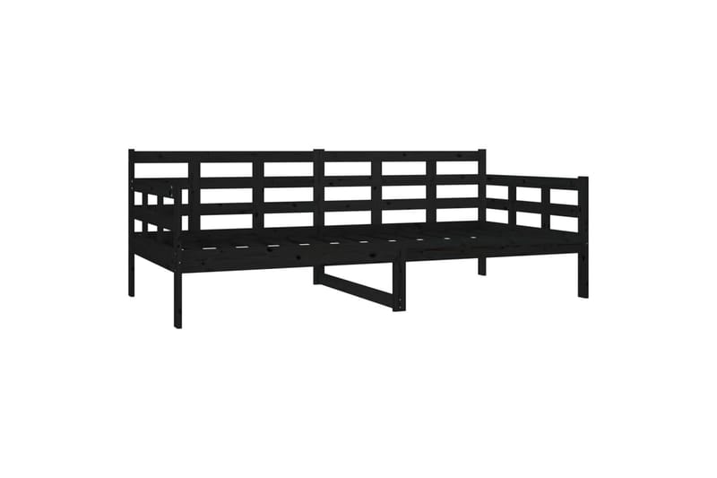 beBasic daybed 90x190 cm massivt fyrretræ sort - Sort - Daybed