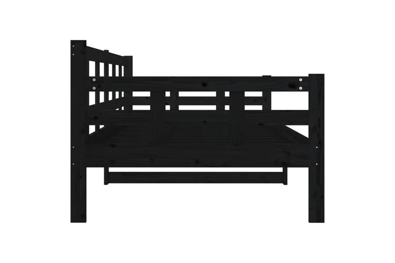 beBasic daybed 90x190 cm massivt fyrretræ sort - Sort - Daybed