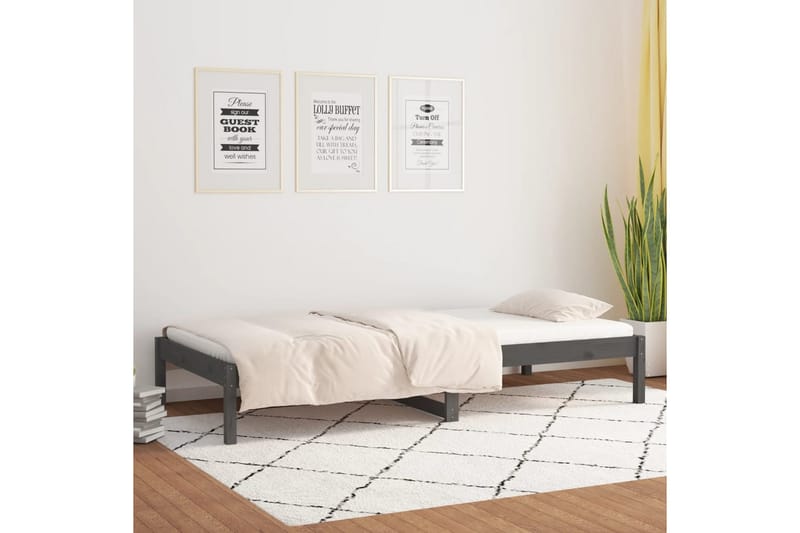 beBasic daybed 90x190 cm Single massivt fyrretræ grå - GrÃ¥ - Møbler - Sofaer - Daybed