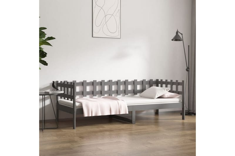 beBasic daybed 90x190 cm Single massivt fyrretræ grå - GrÃ¥ - Møbler - Sofaer - Daybed