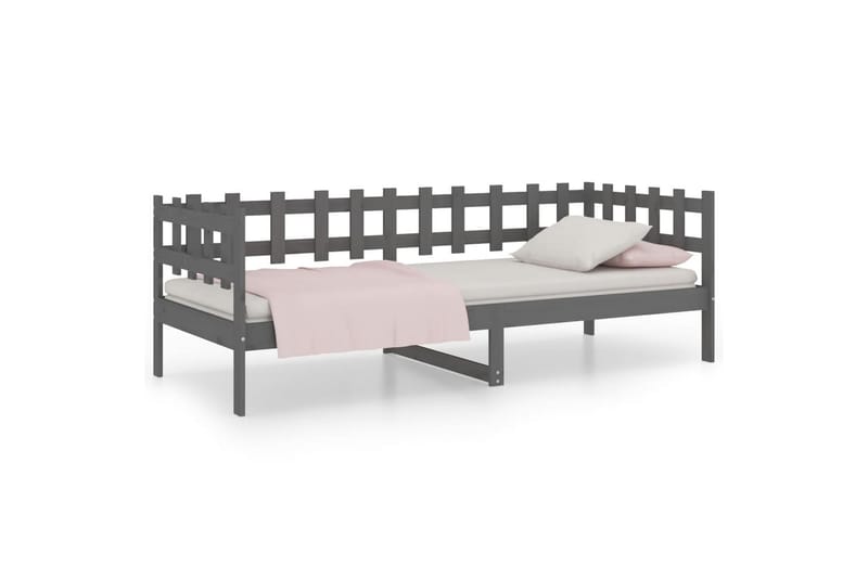 beBasic daybed 90x190 cm Single massivt fyrretræ grå - GrÃ¥ - Daybed