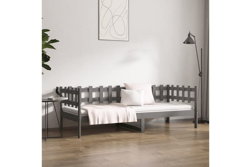 beBasic daybed 90x190 cm Single massivt fyrretræ grå - GrÃ¥ - Møbler - Sofaer - Daybed