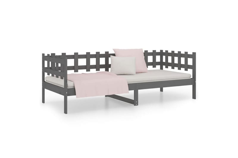 beBasic daybed 90x190 cm Single massivt fyrretræ grå - GrÃ¥ - Daybed