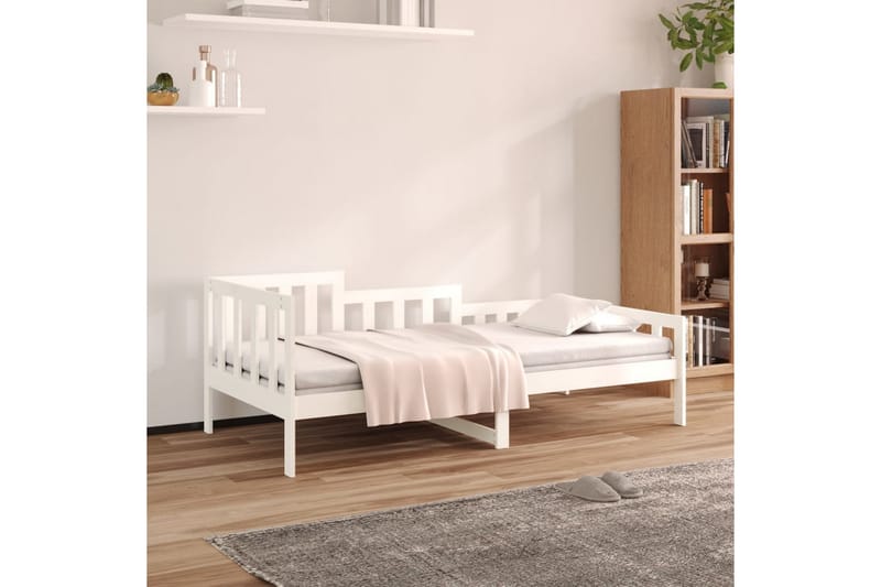 beBasic daybed 90x190 cm Single massivt fyrretræ hvid - Hvid - Daybed