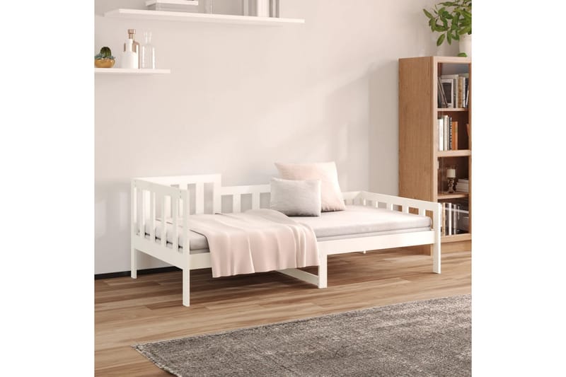 beBasic daybed 90x190 cm Single massivt fyrretræ hvid - Hvid - Daybed