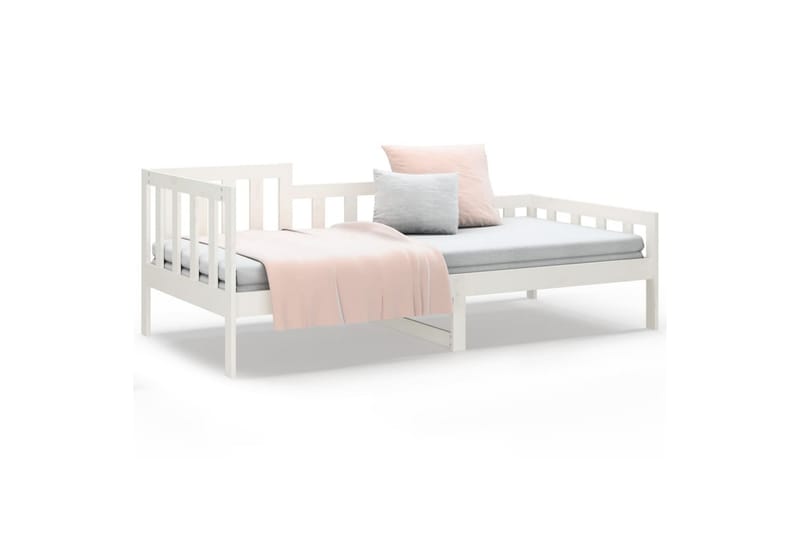 beBasic daybed 90x190 cm Single massivt fyrretræ hvid - Hvid - Daybed