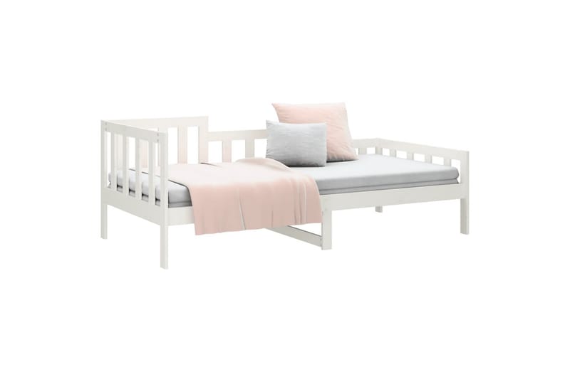 beBasic daybed 90x190 cm Single massivt fyrretræ hvid - Hvid - Daybed