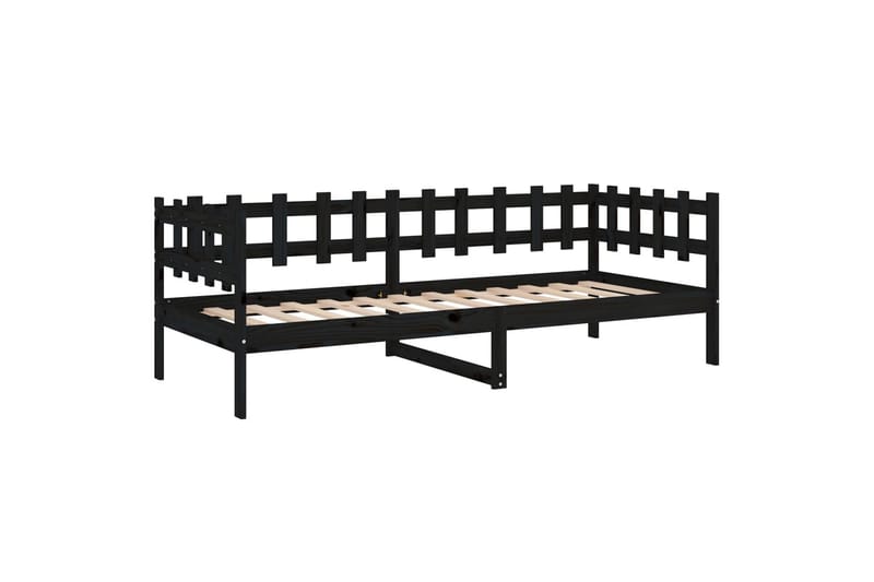 beBasic daybed 90x190 cm Single massivt fyrretræ sort - Sort - Daybed