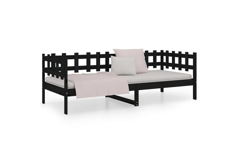 beBasic daybed 90x190 cm Single massivt fyrretræ sort - Sort - Daybed