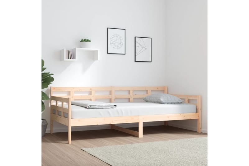 beBasic daybed 90x200 cm massivt fyrretræ - Brun - Daybed