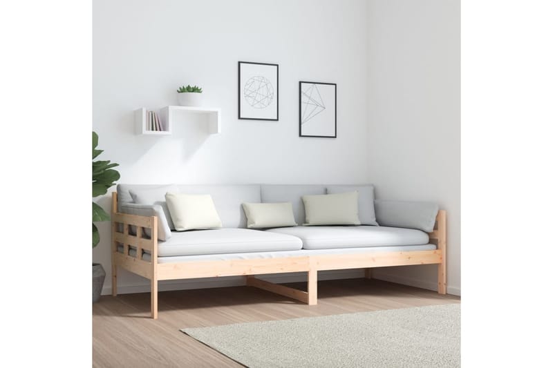 beBasic daybed 90x200 cm massivt fyrretræ - Brun - Daybed