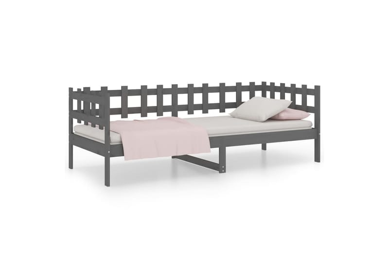 beBasic daybed 90x200 cm massivt fyrretræ grå - GrÃ¥ - Daybed