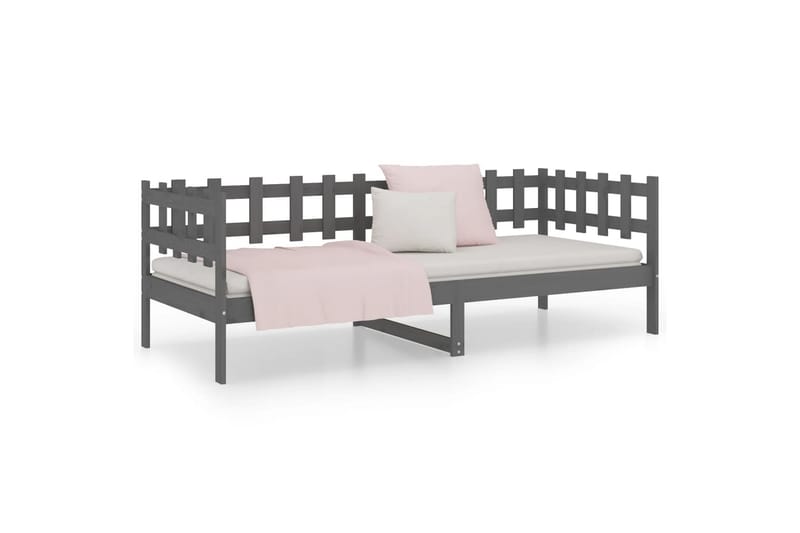 beBasic daybed 90x200 cm massivt fyrretræ grå - GrÃ¥ - Daybed