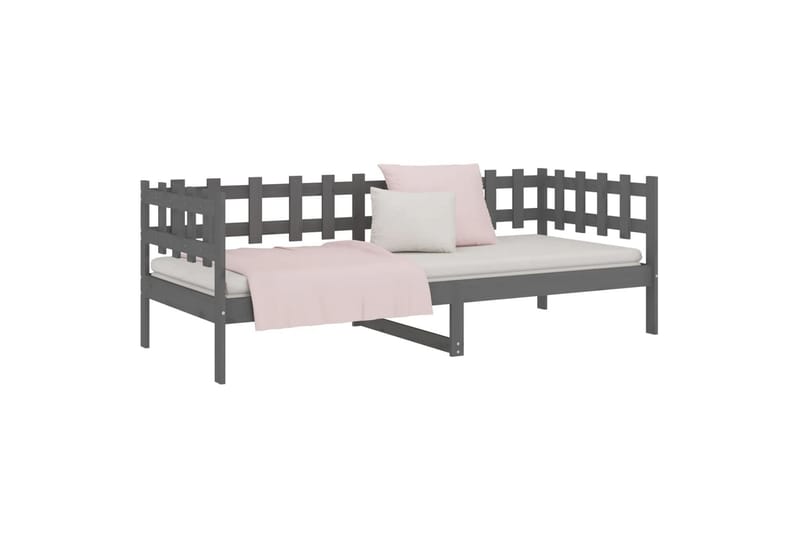 beBasic daybed 90x200 cm massivt fyrretræ grå - GrÃ¥ - Daybed