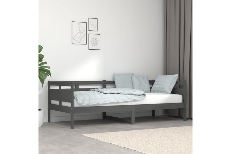 beBasic daybed 90x200 cm massivt fyrretræ grå - GrÃ¥ - Daybed