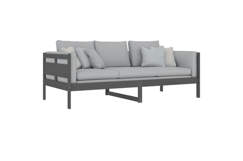 beBasic daybed 90x200 cm massivt fyrretræ grå - GrÃ¥ - Daybed