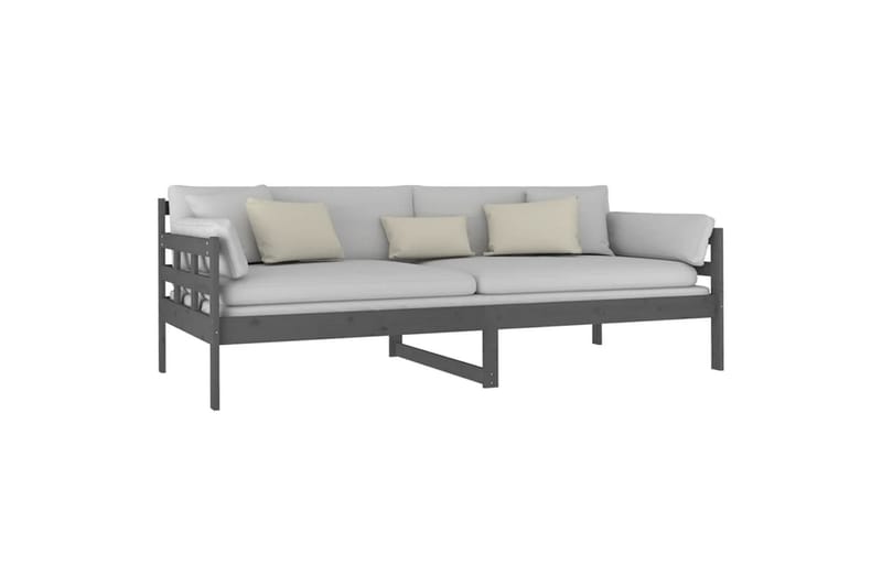 beBasic daybed 90x200 cm massivt fyrretræ grå - GrÃ¥ - Daybed