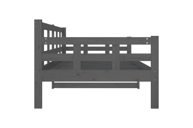 beBasic daybed 90x200 cm massivt fyrretræ grå - GrÃ¥ - Daybed