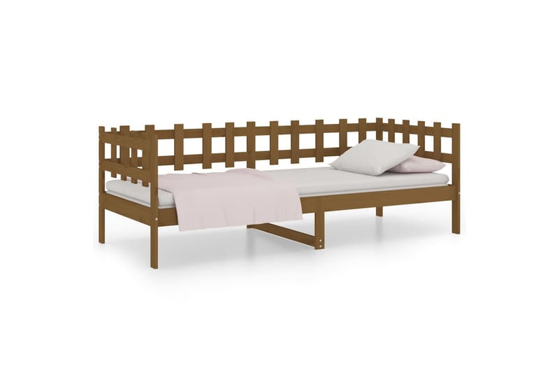 beBasic daybed 90x200 cm massivt fyrretræ gyldenbrun - Brun - Daybed