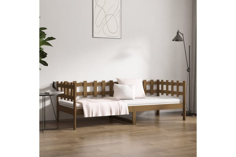 beBasic daybed 90x200 cm massivt fyrretræ gyldenbrun - Brun - Møbler - Sofaer - Daybed