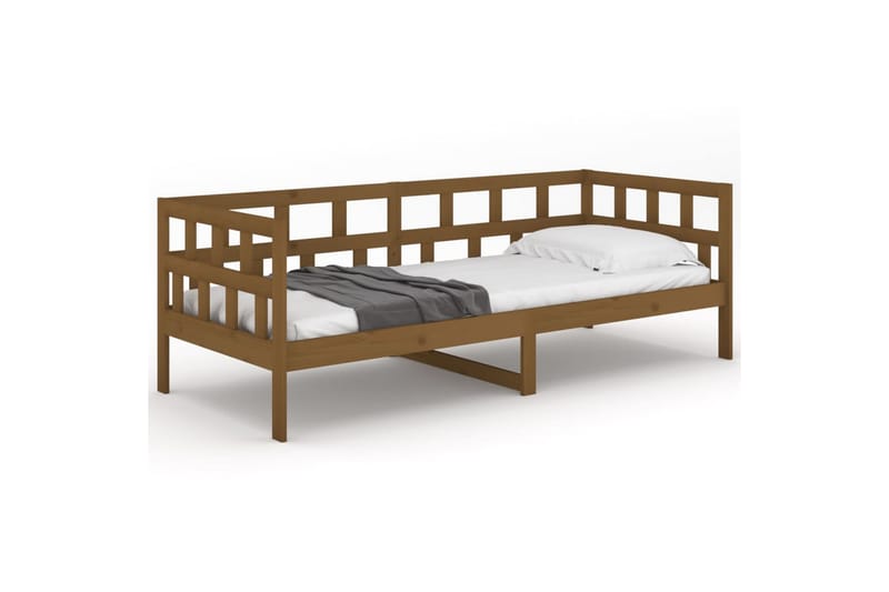 beBasic daybed 90x200 cm massivt fyrretræ gyldenbrun - Brun - Daybed