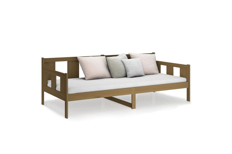 beBasic daybed 90x200 cm massivt fyrretræ gyldenbrun - Brun - Daybed