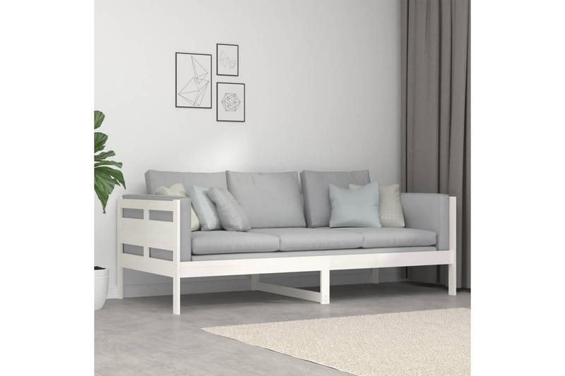 beBasic daybed 90x200 cm massivt fyrretræ hvid - Hvid - Daybed