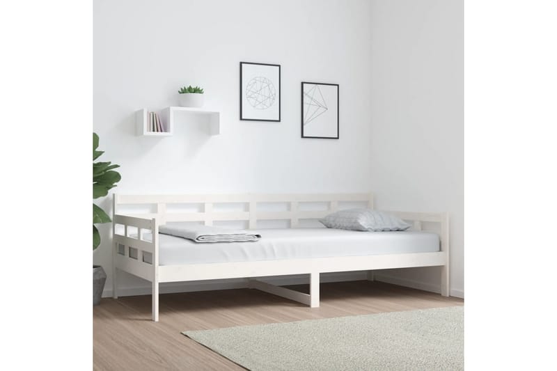 beBasic daybed 90x200 cm massivt fyrretræ hvid - Hvid - Daybed