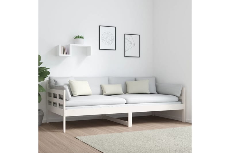 beBasic daybed 90x200 cm massivt fyrretræ hvid - Hvid - Daybed