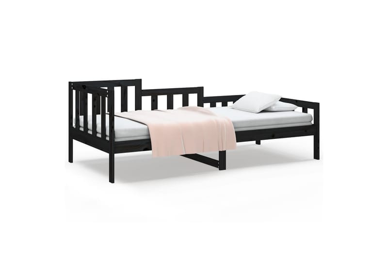 beBasic daybed 90x200 cm massivt fyrretræ sort - Sort - Daybed