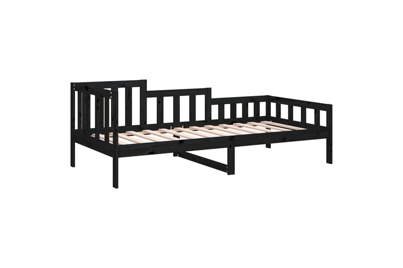 beBasic daybed 90x200 cm massivt fyrretræ sort - Sort - Daybed