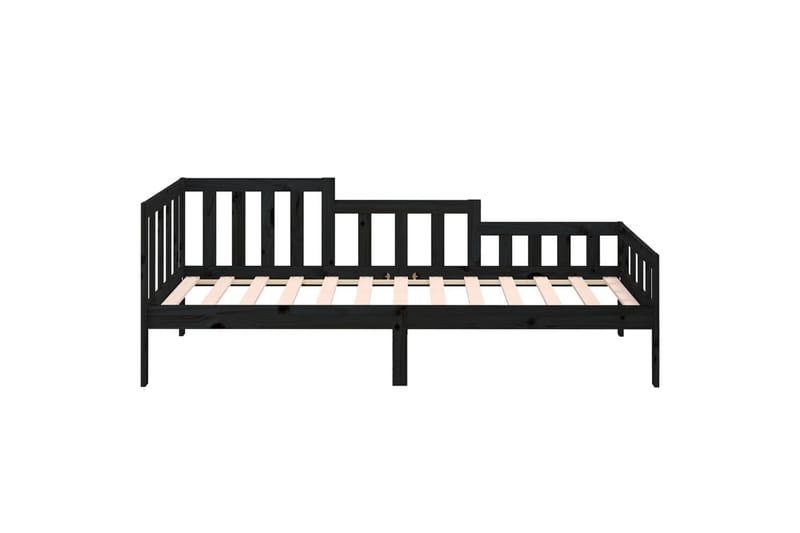 beBasic daybed 90x200 cm massivt fyrretræ sort - Sort - Daybed