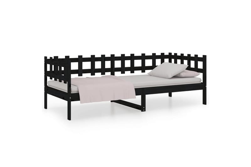 beBasic daybed 90x200 cm massivt fyrretræ sort - Sort - Daybed