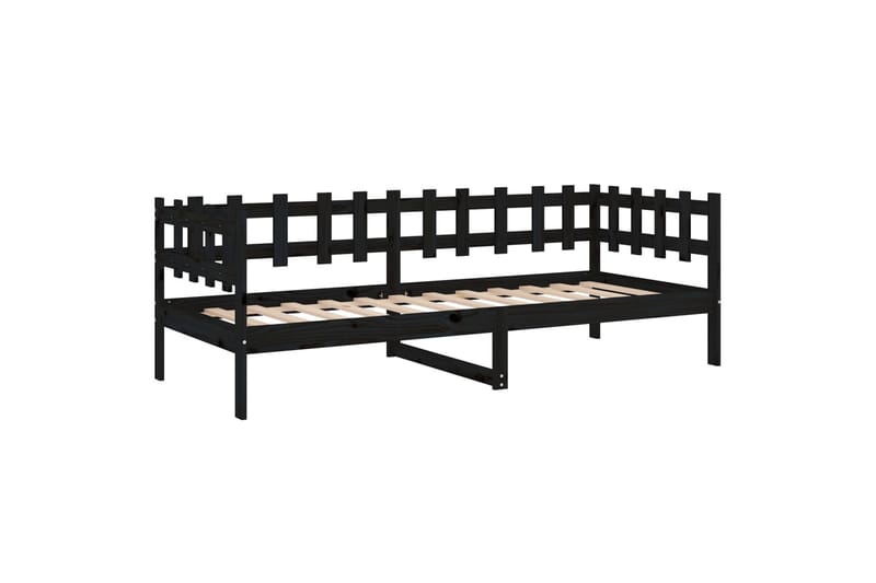 beBasic daybed 90x200 cm massivt fyrretræ sort - Sort - Daybed