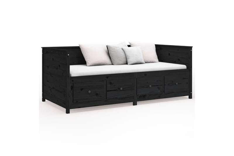 beBasic daybed 90x200 cm massivt fyrretræ sort - Sort - Møbler - Sofaer - Daybed