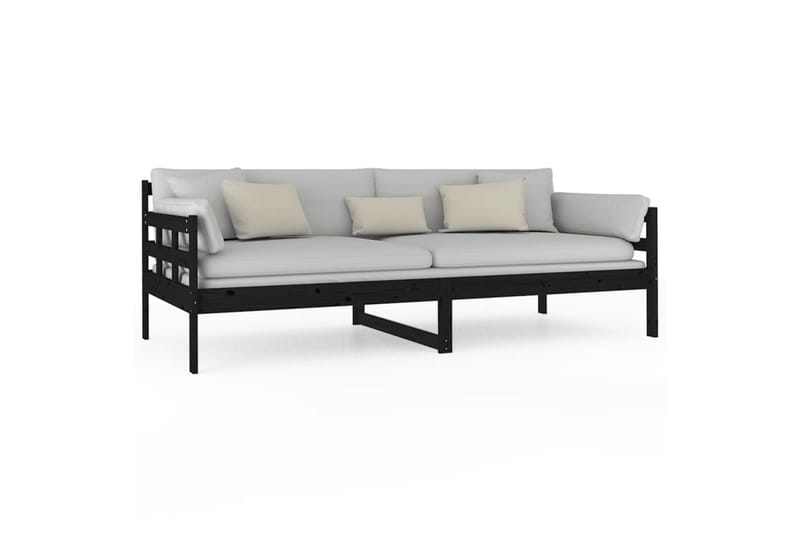 beBasic daybed 90x200 cm massivt fyrretræ sort - Sort - Daybed