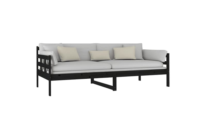 beBasic daybed 90x200 cm massivt fyrretræ sort - Sort - Daybed