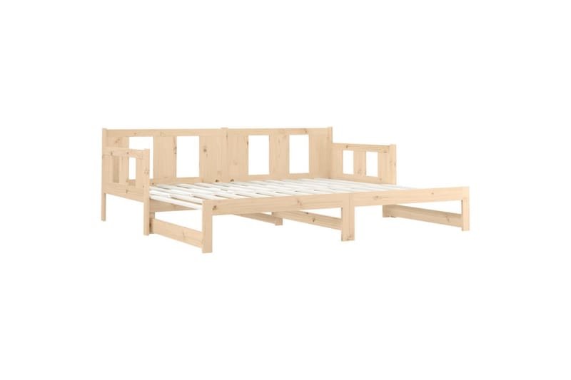 beBasic daybed med udtræk 2x(80x200) cm massivt fyrretræ - Brun - Sovesofaer