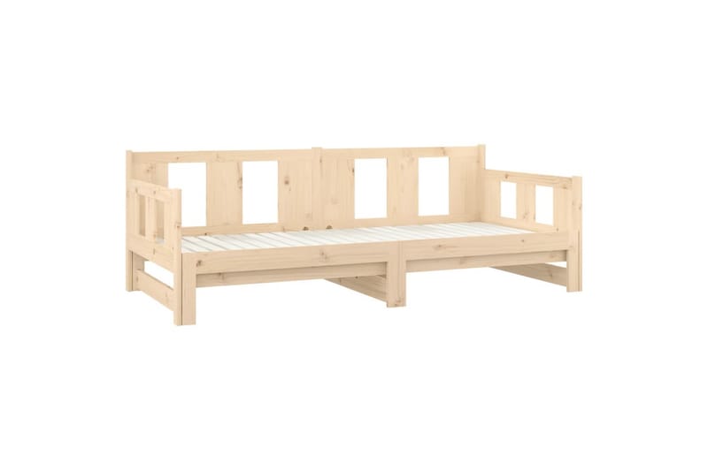 beBasic daybed med udtræk 2x(80x200) cm massivt fyrretræ - Brun - Sovesofaer