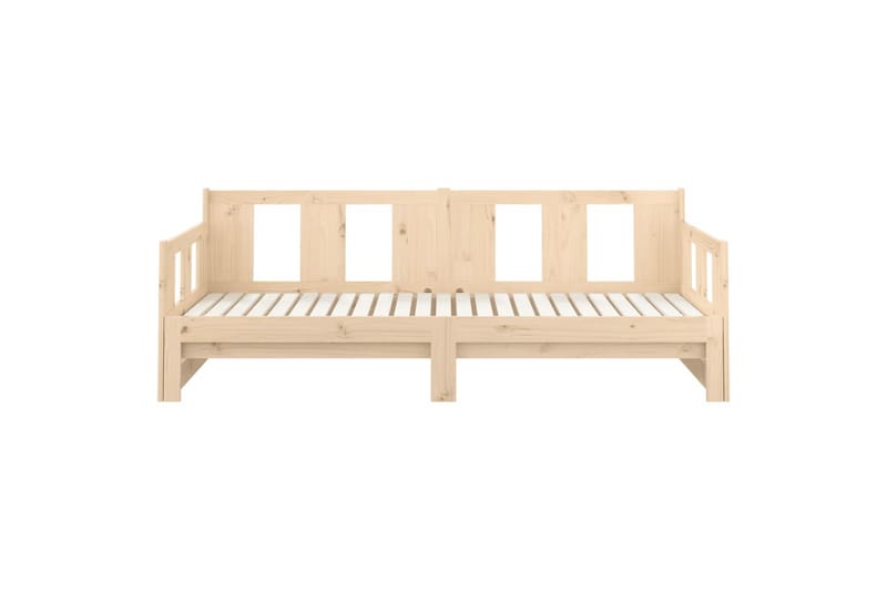 beBasic daybed med udtræk 2x(80x200) cm massivt fyrretræ - Brun - Sovesofaer