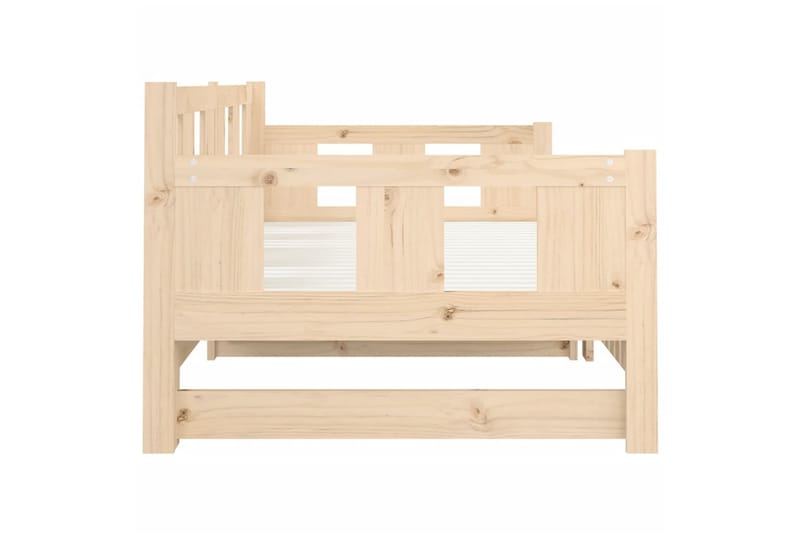 beBasic daybed med udtræk 2x(80x200) cm massivt fyrretræ - Brun - Møbler - Sofaer - Daybed