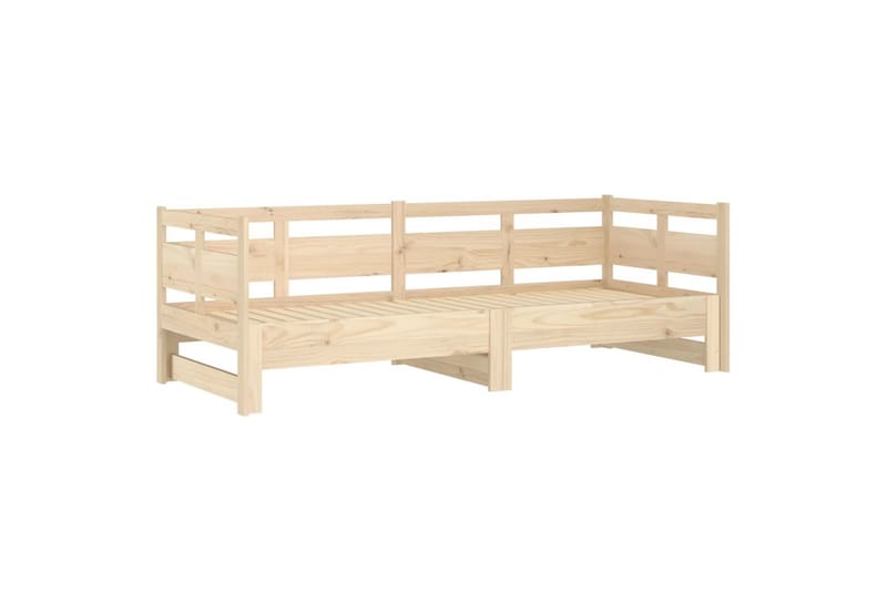 beBasic daybed med udtræk 2x(80x200) cm massivt fyrretræ - Brun - Møbler - Sofaer - Daybed