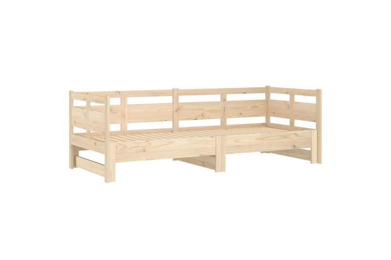 beBasic daybed med udtræk 2x(80x200) cm massivt fyrretræ - Brun - Sovesofaer