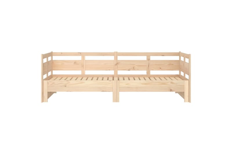 beBasic daybed med udtræk 2x(80x200) cm massivt fyrretræ - Brun - Sovesofaer